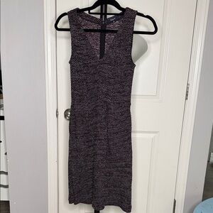 Elegant Black and Burgundy Women's Dress